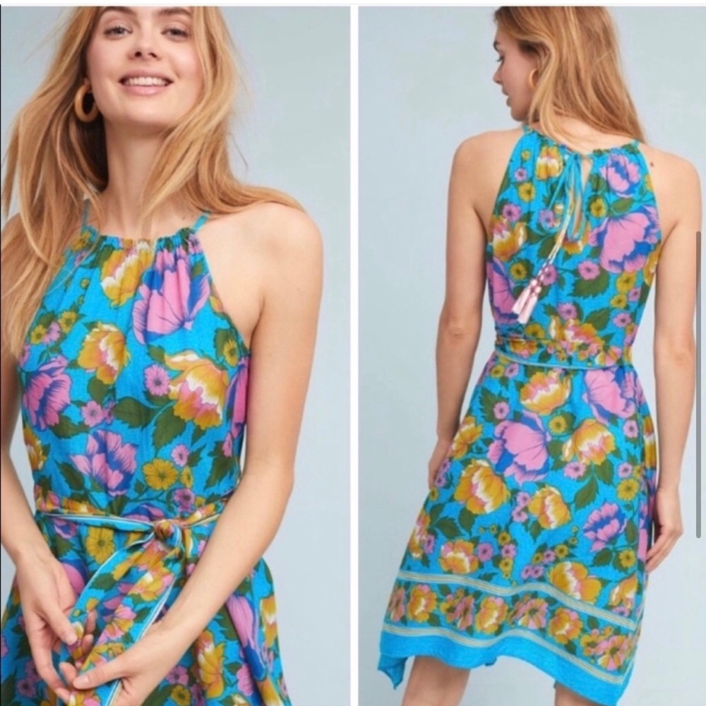 Anthropologie Halter Neck Beach Dress
